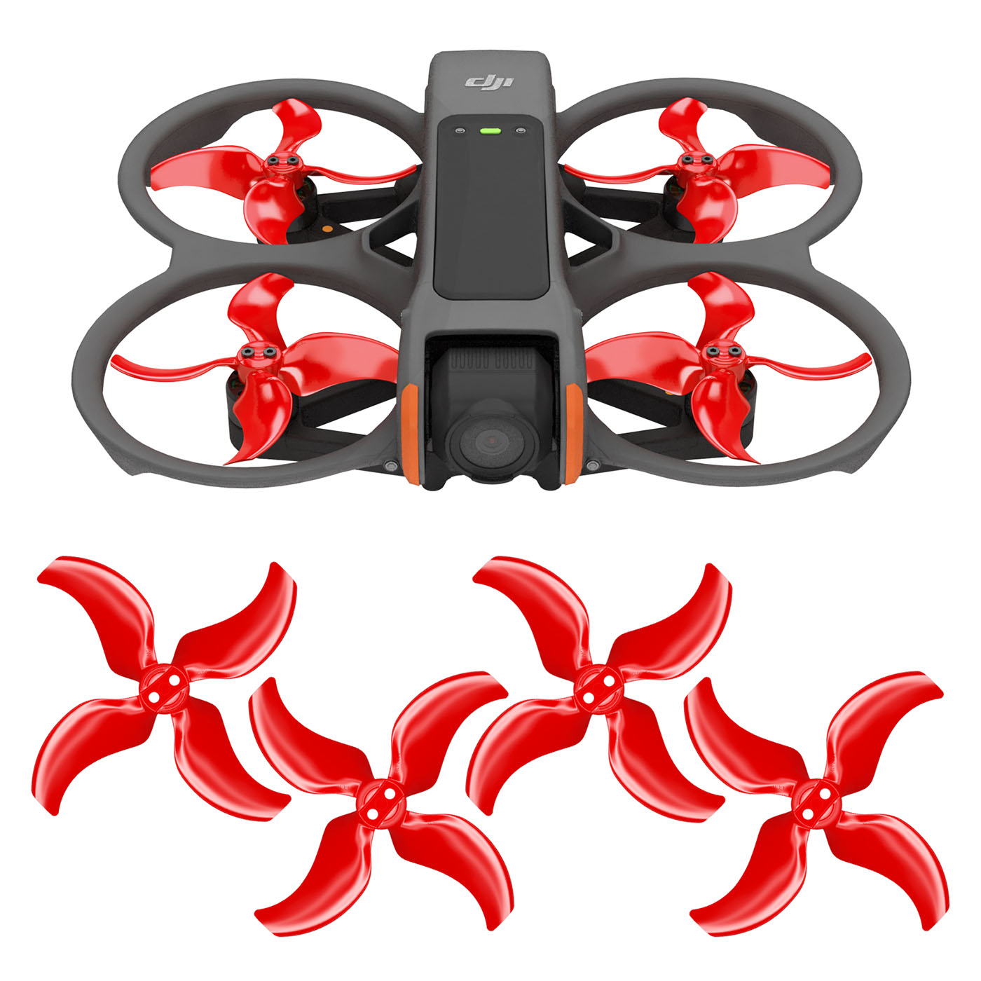 DJI Avata 2 STEALTH Upgrade Propellers - x4 Red