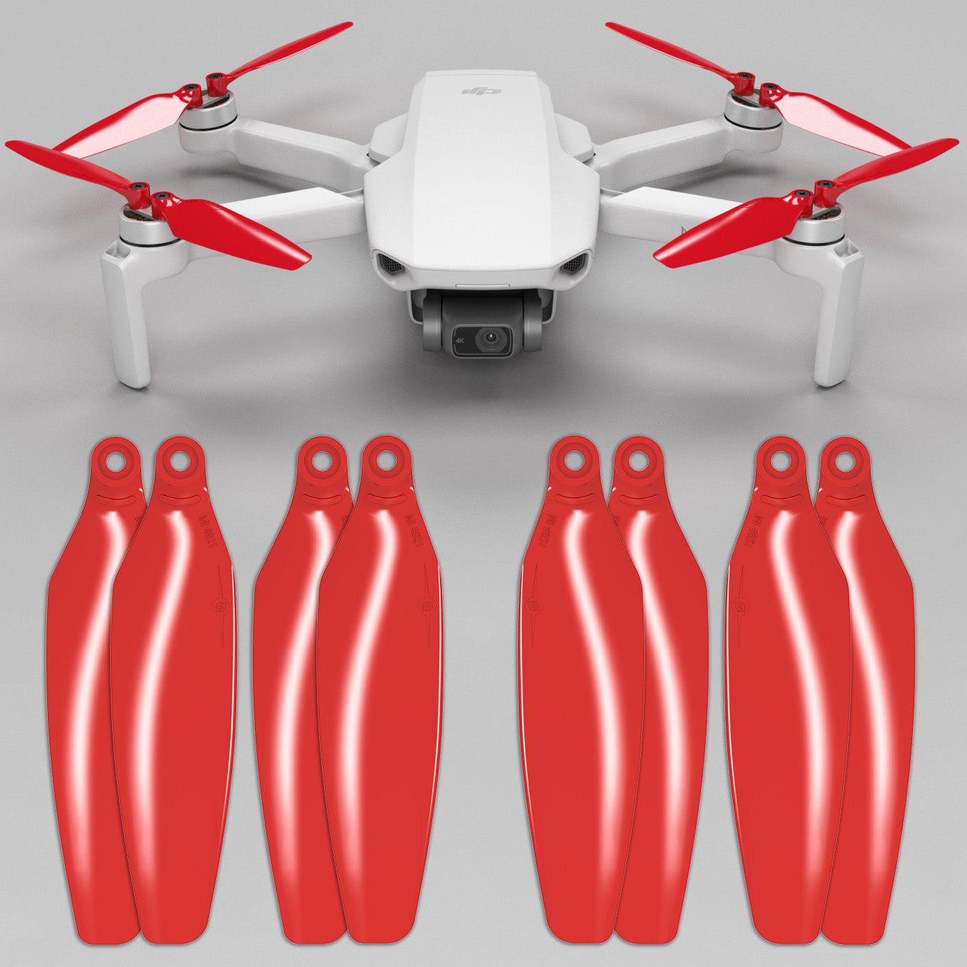 Master Airscrew Stealth Propellers for DJI Mini 2 & Mini SE - Red, 4 Propellers in Set