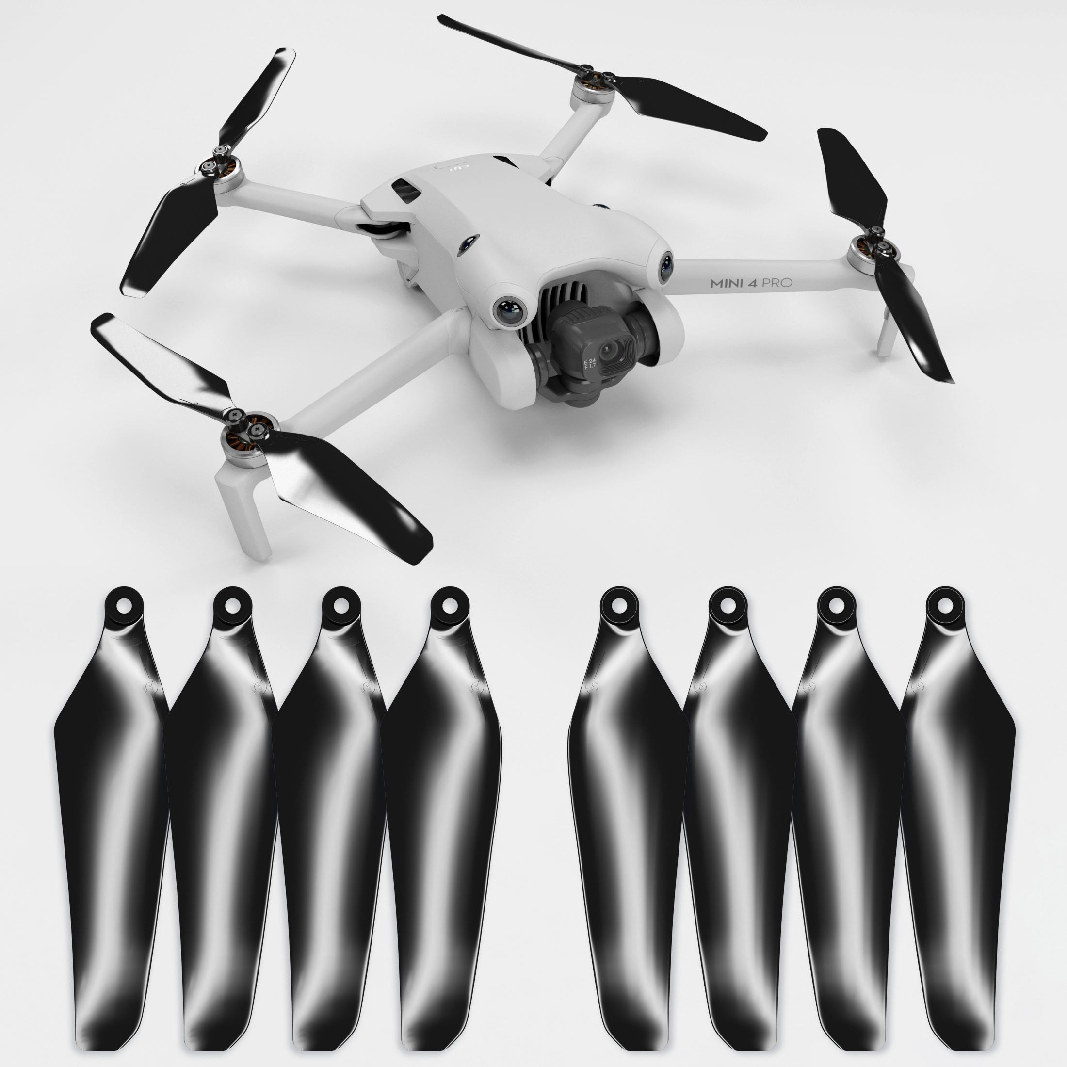 Master Airscrew Stealth Propellers for DJI Mini 2, Mini 2 SE & Mini SE -  Orange, 4 propellers in Set