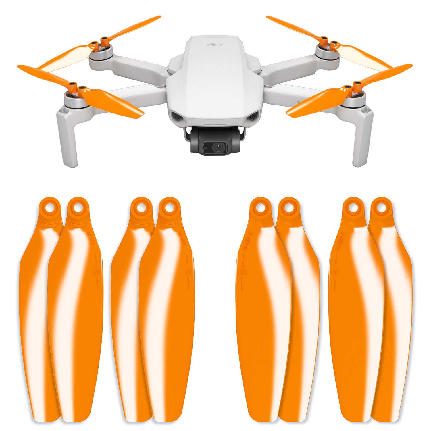 DJI Mini 2 / SE STEALTH Upgrade Propellers - x4 Orange