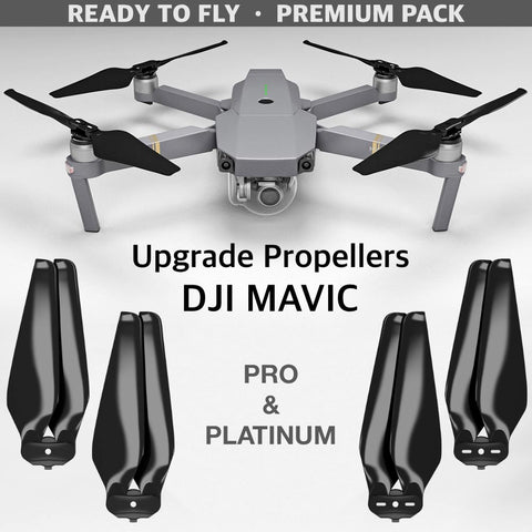 DJI Mavic PRO & Platinum STEALTH Upgrade Propellers - x4 - BLACK