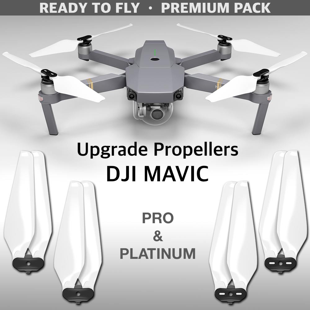 DJI Mavic PRO & Platinum STEALTH Upgrade Propellers - x4 - ORANGE